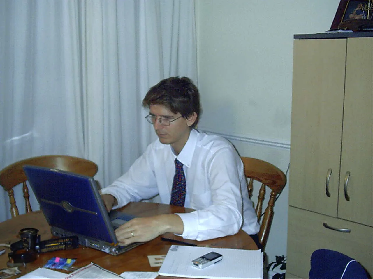 James lecturing.